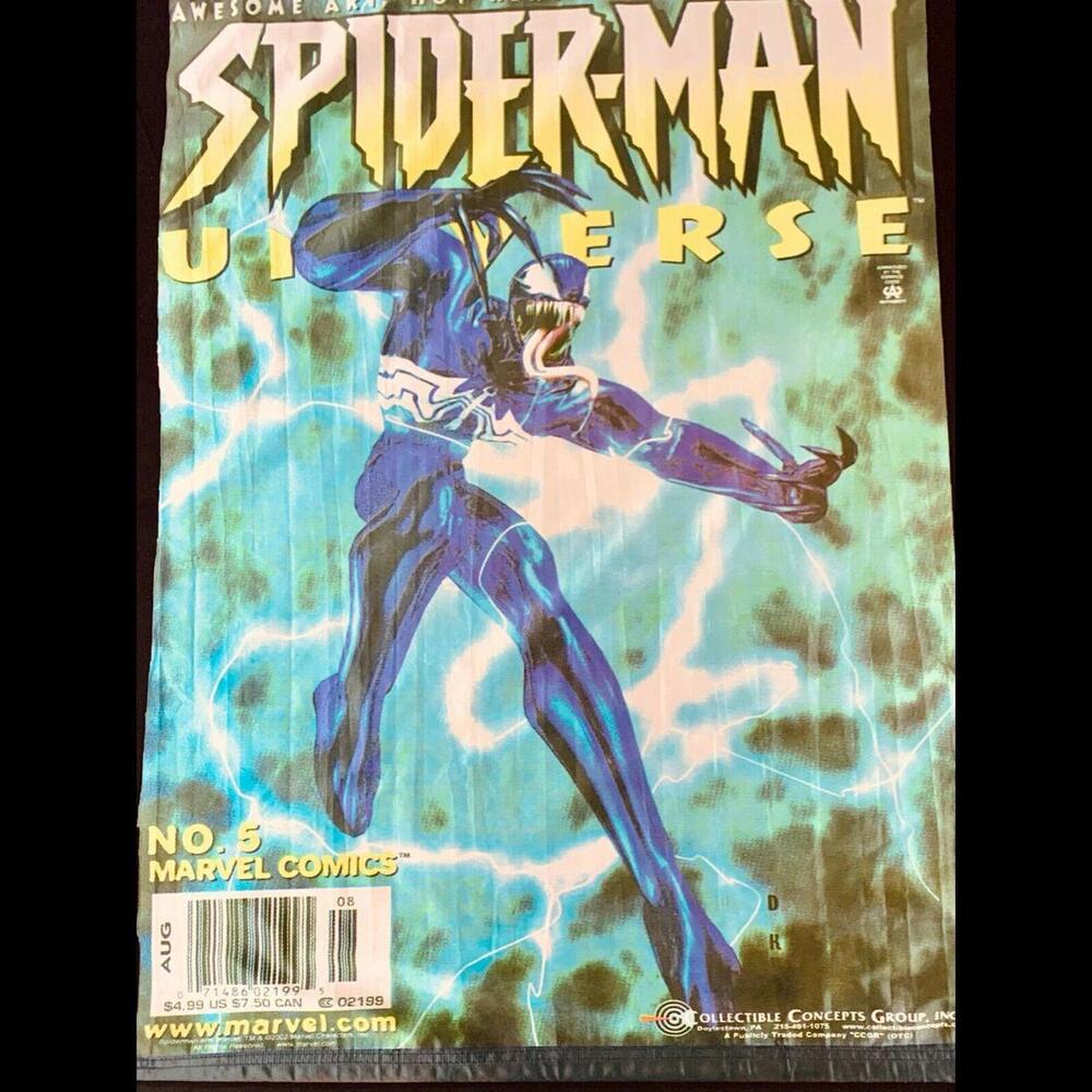 Spider-Man Universe Venom Cloth Sign Display Comic Book Convention 2002